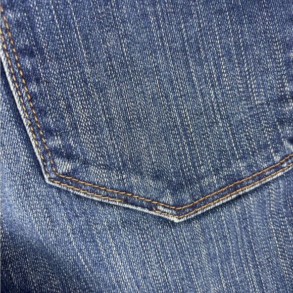 White House Black Market Women's Size 4 Slim Ankle Denim Jeans Raw Hem Sparkle - Picture 7 of 13